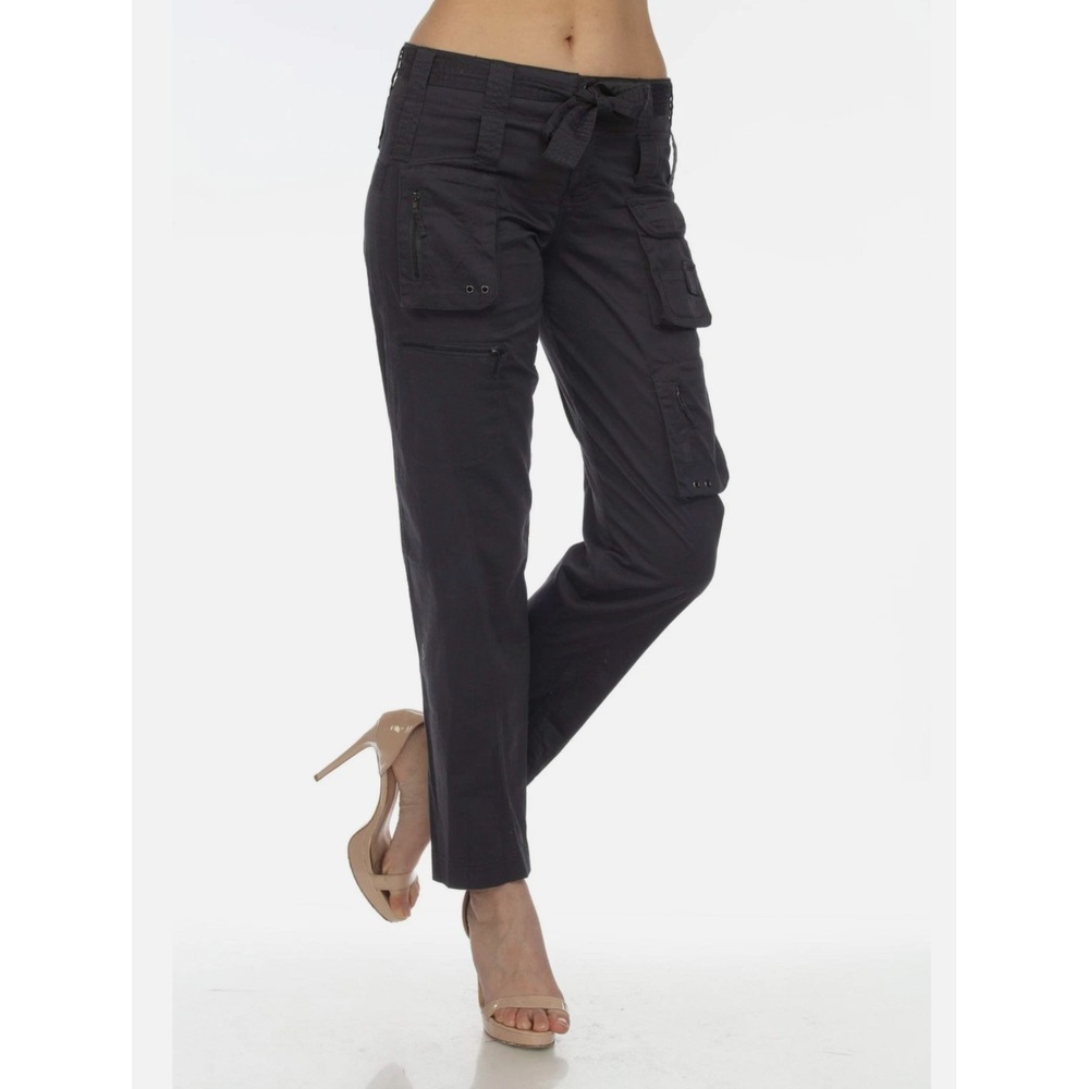 Johnny Was Pete & Greta Tyla Belted Cargo Pants Boho Chic‎ Gray P67022 Size 6